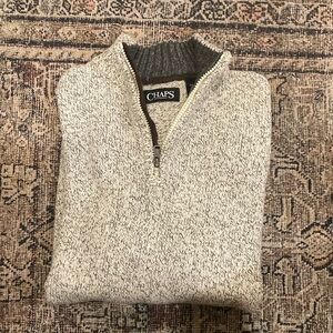 CHAPS 1/4 zip sweater